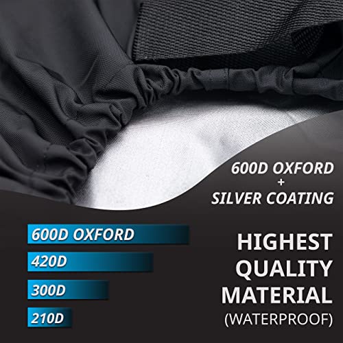 2024 Upgraded Heavy Duty Kayak Cover with 600D Oxford Fabric (Fits 7.8-18ft) for UV Protection, Waterproof and Dustproof - Compatible with Canoe (9-9.5 FT (2.7-2.9 m)) - Thumbnail 2