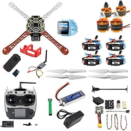 FEICHAO Kit fai-da-te RC Drone F450-V2 FPV Quadcopter con telecomando AT9S  MINI PIX