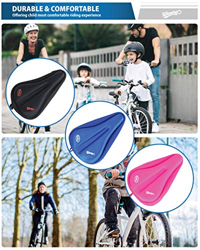 WINNINGO Child Bike Gel Seat Cushion, Toddler Cycling Saddle Cover Comfortable Small Bicycle Saddle Pad (Black)