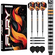 WINMAU Fury 18-20 Gram Tungsten Softip Darts Set with Prism Flights and Vecta Shafts Stems