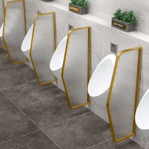 Mampara de baño comercial: Pantalla de privacidad de vidrio templado con herrajes de acero inoxidable, panel de privacidad para urinarios en baños públicos, bares y restaurantes.