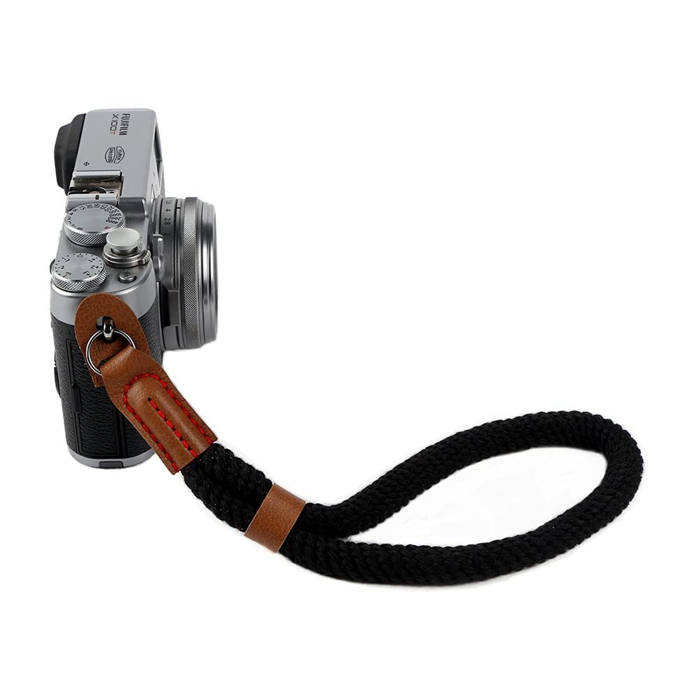 Camera Hand Wrist Strap, Wrist Strap for Sony A6000 A6300 A6500 Fujifilm X100F X100T X100S X100 X-T2 X-T10 X-T20 X-E2 X-E3 and Other Mirrorless Cameras (Black)