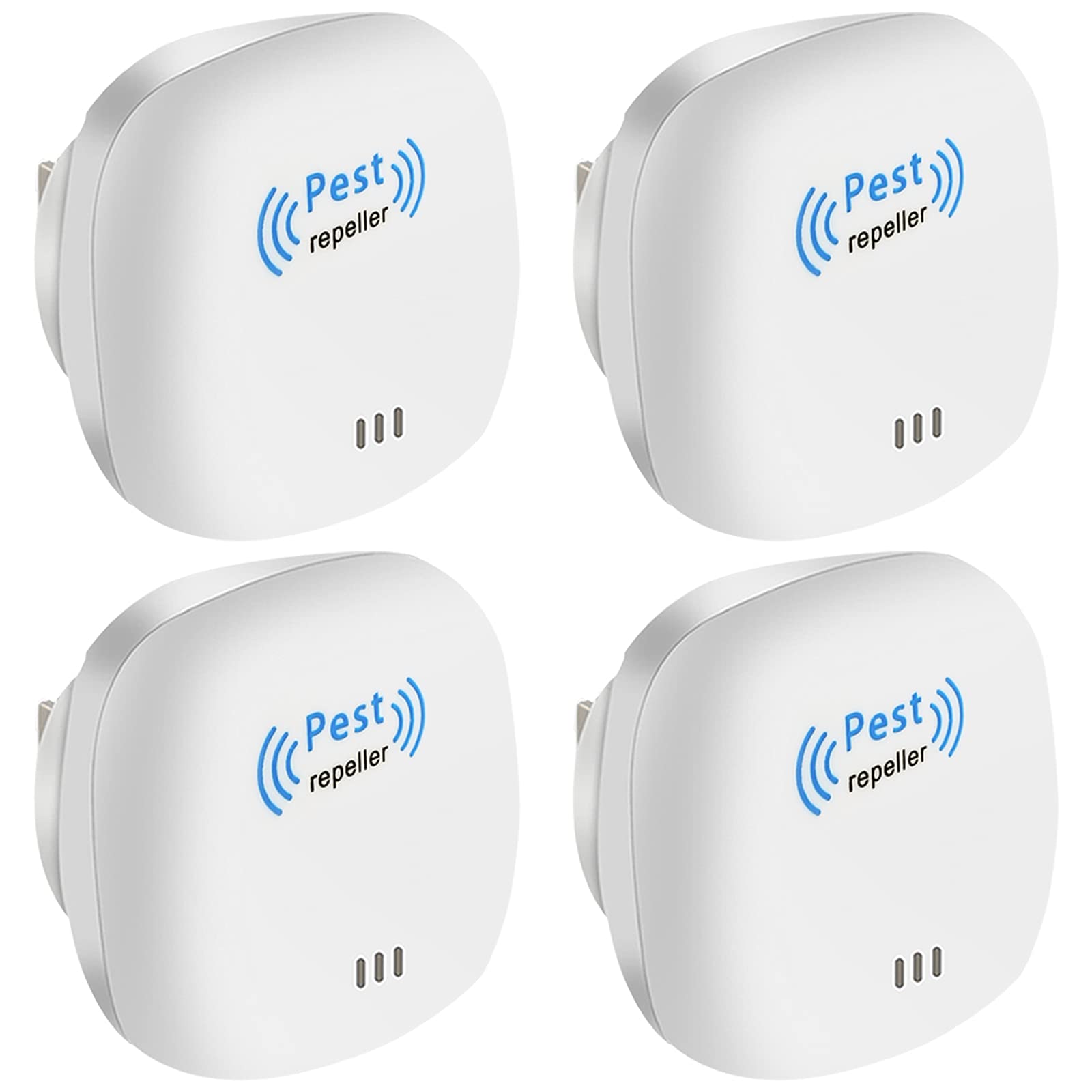 Ultrasonic Pest Repeller, Mouse Repellent Plug in Pest Control Powerful Repelling Rat, Spider, Mouse, Mice, Cockroach, Moths, Ants,Bed bug and Other Rodents, Eco-Friendly (4 Packs)