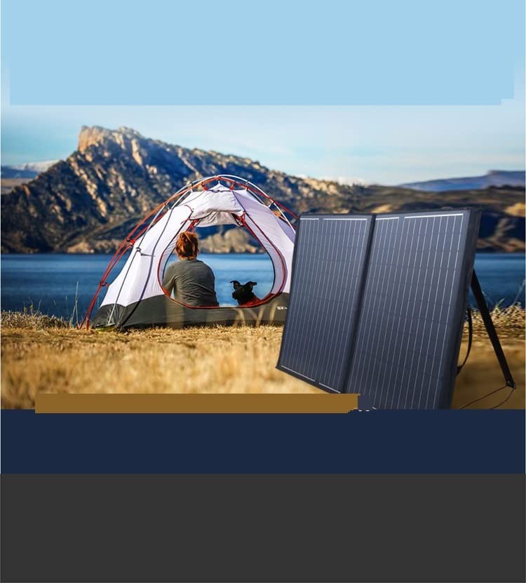 Pannello Solare Pannello Solare Pieghevole Pannello di Ricarica Portatile Esterno Pannello Solare 100W18V Borsa Pieghevole in Cristallo Singolo