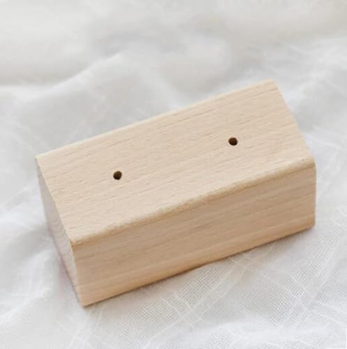 WellieSTR 2 unidades (3.9 x 1.6in) x 1.6in 2 agujeros) rectangulares para decoración de uñas, soporte de madera para decoración de uñas,