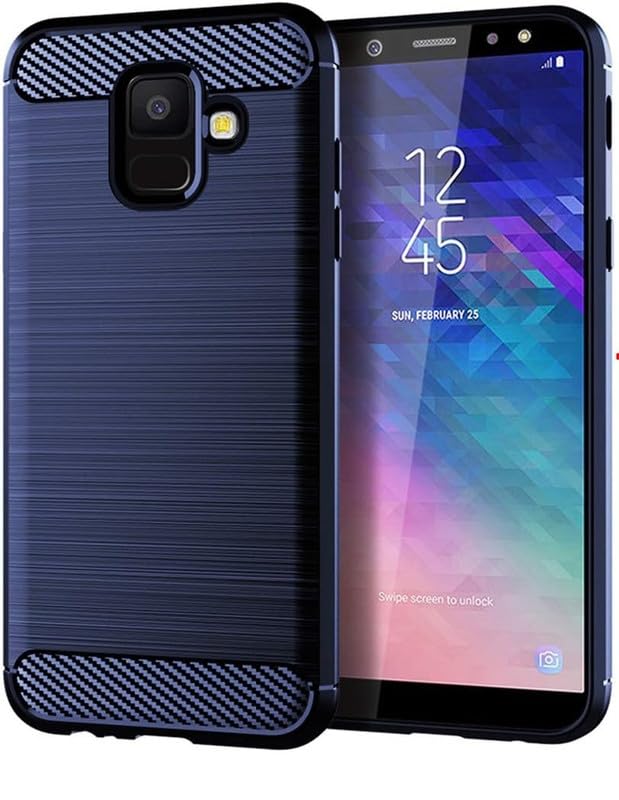 SmartLike Case Compatible with Samsung Galaxy A6, Perfect Fitting Hybrid Edge to Edge Side Protection Carbon Fiber Back Cover for Samsung Galaxy A6 - Blue (B0C8DH23PK) Amazon Price History, Amazon Price Tracker