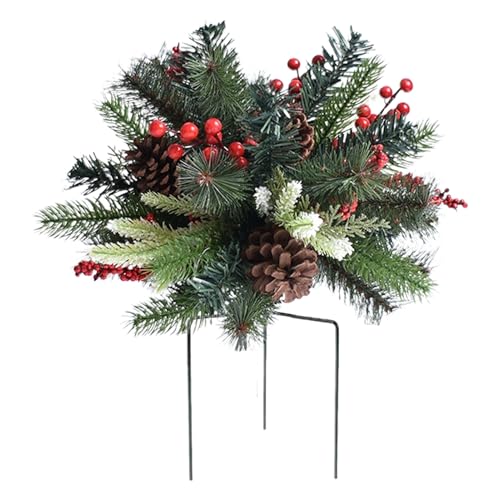 Árbol de Navidad al aire libre para porche | Arbustos Artificiales de Navidad con soporte de trípode | Decoraciones de Hogar para Invierno Otoño Oficina Exterior Cumpleaños Escuela | Decoración al