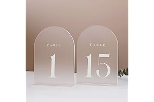 JINMURY Frosted Arch Table Numbers for Wedding
