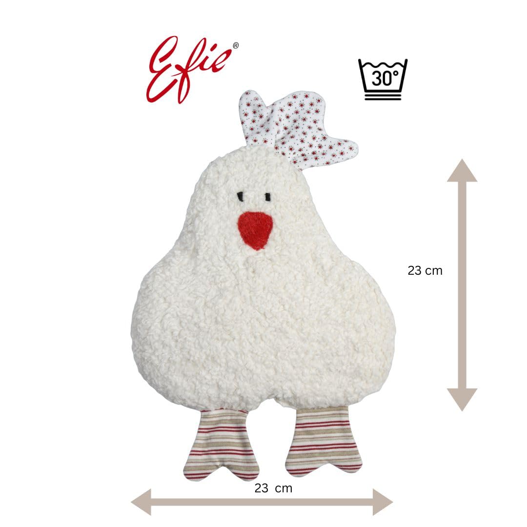 efie Cojín térmico de huesos de cereza Gallina Rojo, cultivo ecológico controlado, 100% fabricado en Alemania.