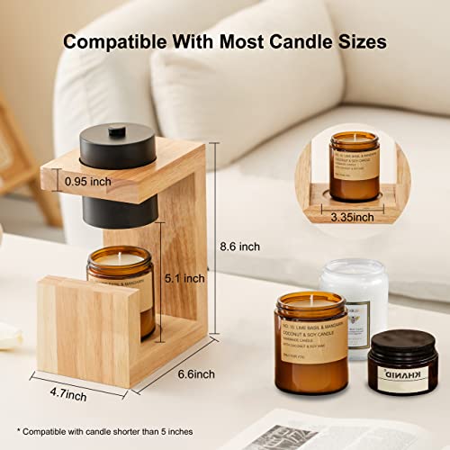 Novamer Candle Warmer Lamps, Dimmable Wax Melt For Scented Candle, Top Down Candle Warmer Lantern With Timer, Compatible With Candle Large/Small Jar And 3 Wick Candle Jar Desk Decor With 2 Bulbs #TOP1