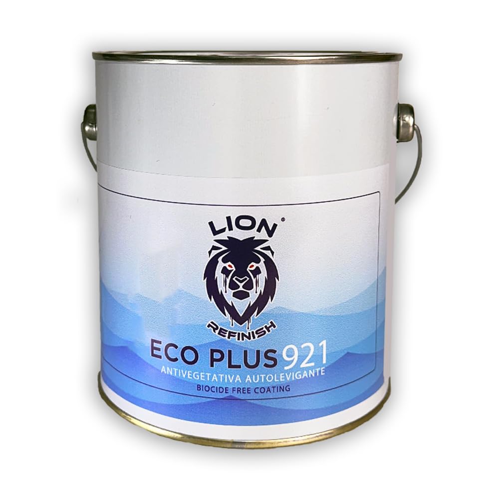 Antivegetativa per imbarcazioni Lion Refinish Eco Plus 921 priva di biocidi, naturale, super resistente e facilissima da applicare. (Nero Opaco 2.5L)