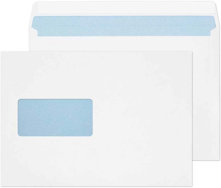 Purely Everyday C5 162 x 229 mm Wallet Peel and Seal Window Envelope - White (Pack of 500)
