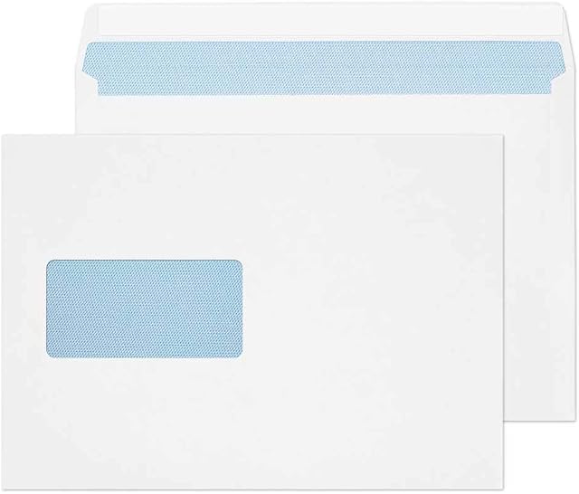 Blake Purely Everyday C5 162 x 229 mm 100 gsm Wallet Peel & Seal Window Envelopes (23708) White - Pack of 500