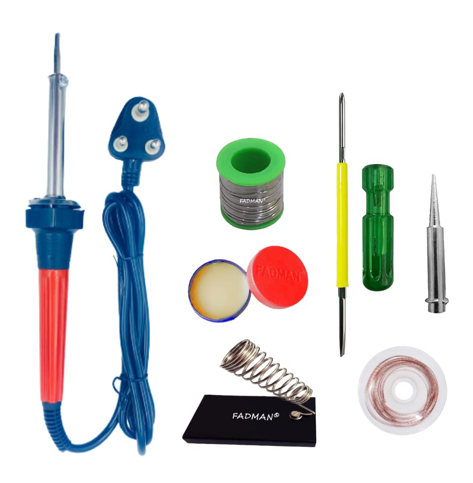 FADMAN SOLDERING IRON 60 W | BEST BUNDLE KIT | SOLDER WIRE | FLUX | STAND | WICK | SCREWDRIVER | BIT | SOLDERING IRON KIT (B0BSNV2FG5) Amazon Price History, Amazon Price Tracker