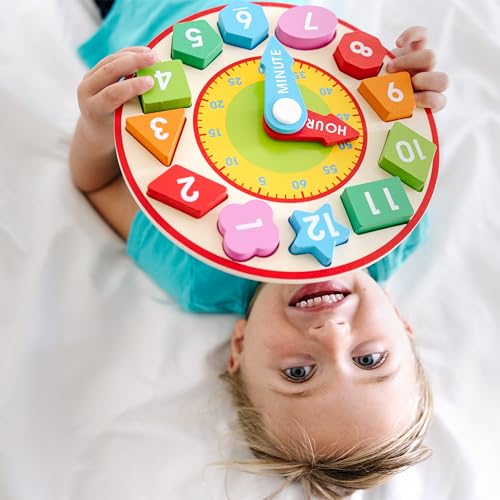 Melissa & Doug 8593 Shape Sorting Clock - Wooden Educational Toy thumb #7