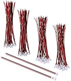 SamIdea 60Pieces 30-Pair Mini Micro JST 1.25mm 2 Pin Micro Male Female Connector Plug Extension Cable with Red Black Terminal Adapter Wire Cable 150mm/5.9'