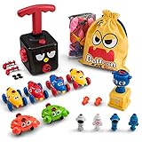 KIDDEO Balloon Launcher Toy Set. 71pcs - Black Bird Pump, 50 Balloons, Rocket Launcher Pad, 12 STEM Toys, incl 4 Balloon Powered Car Toys, 2 Spaceship Toy, 2 Astronaut Figure and More. For Kids 3+