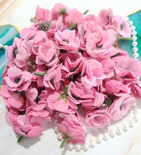 Image of VRB DecTM 50 Pcs Artificial Fabric Rose Fake Flowers Water Floating Flowers,Festival and Events, Home, Table, Bedroom, Pooja Room Decoration Items and DIY (Light Pink)