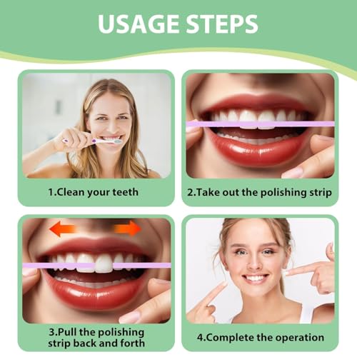 60 Stück Zahn Schleifpapier Dental Polierstreifen Zahnreinigung Zwischenräume 18×4.5×0.7mm Zahnschleifpapier Interdental Schleifwerkzeuge zum Polieren von Zähnen