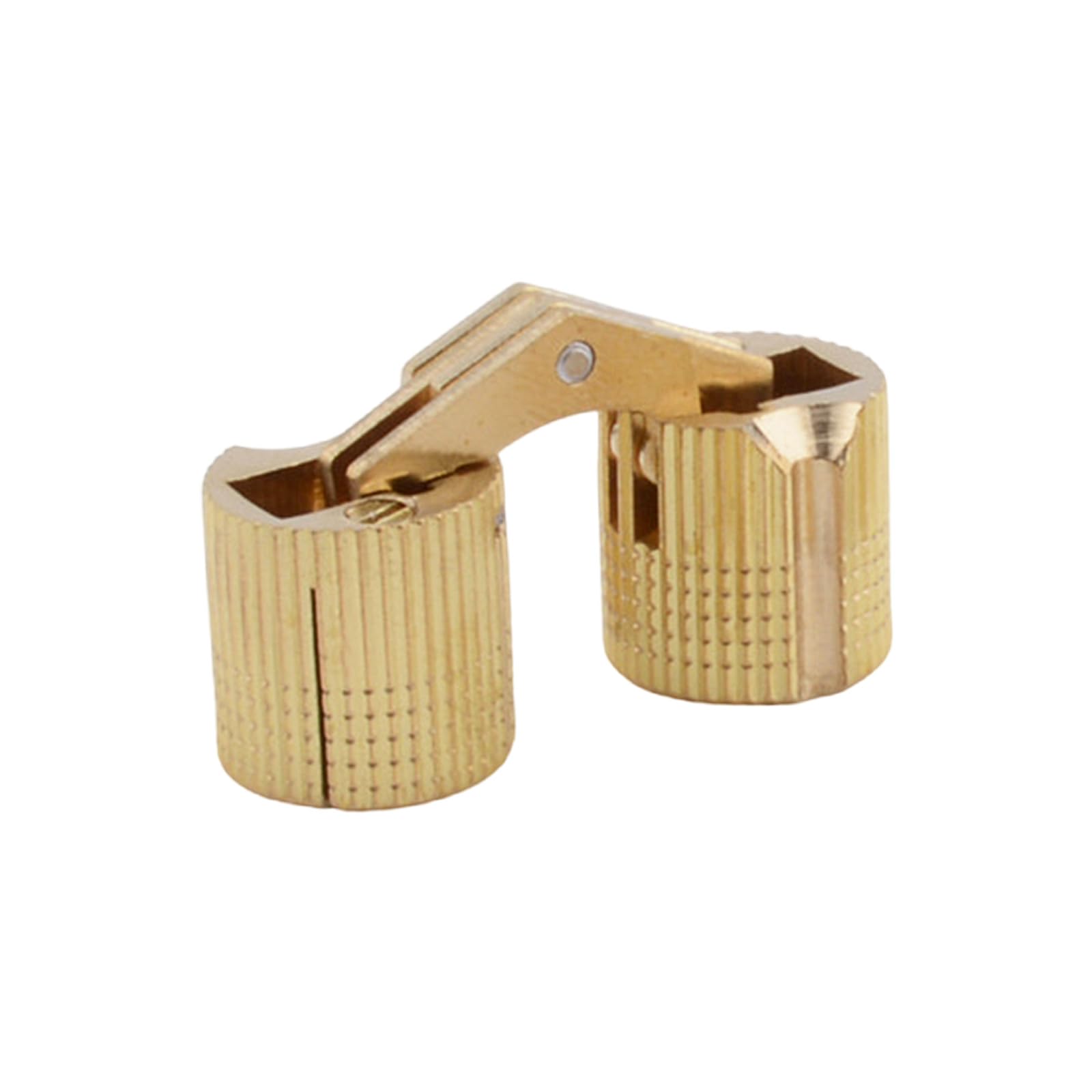 Mekalero 1 Piece Cylindrical Cabinet Concealed Door Hinge Furniture Brass Concealed Hinge Door Hardware For Small Closet Cupboard Invisible Hardware