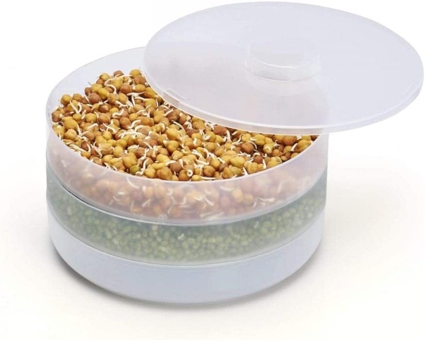 Namah Plastic Sprout Maker with 3 Container - 500ml, White
