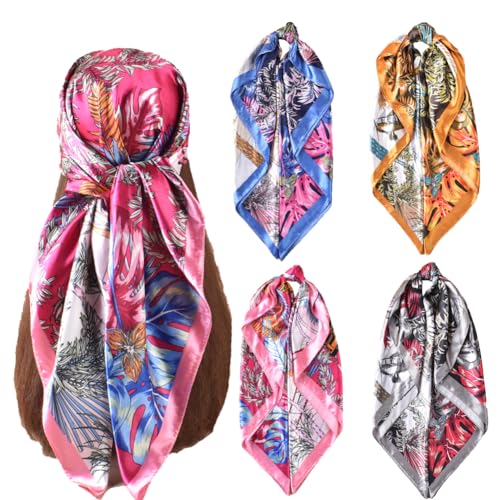 35” Hair Scarf for Women Satin Hair Scarves Silk Bandanas Scarf Headscarf Hair Wrapping and Sleeping