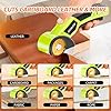 Cordless Electric Scissors, Cardboard Cutter with LED Light, 4V Rechargeable Electric Box Cutter, 2 SKS7 Blade, Suitable for Cloth, Cardboard, Leather, Plastic, Fabric (Green) #4