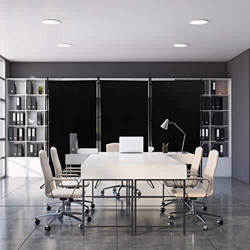 Actrey Outdoor/Indoor Room Divider (3-Panel), Folding Partition Privacy Screen For Office, School,Studio, Conference,Classroom, Dorm Room, Kids Room-102 W X 16" D X 72" H (Black) #TOP7