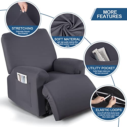 Taococo R01 Recliner Chair Covers Stretch Polyester Fabric 3-Piece thumb #1