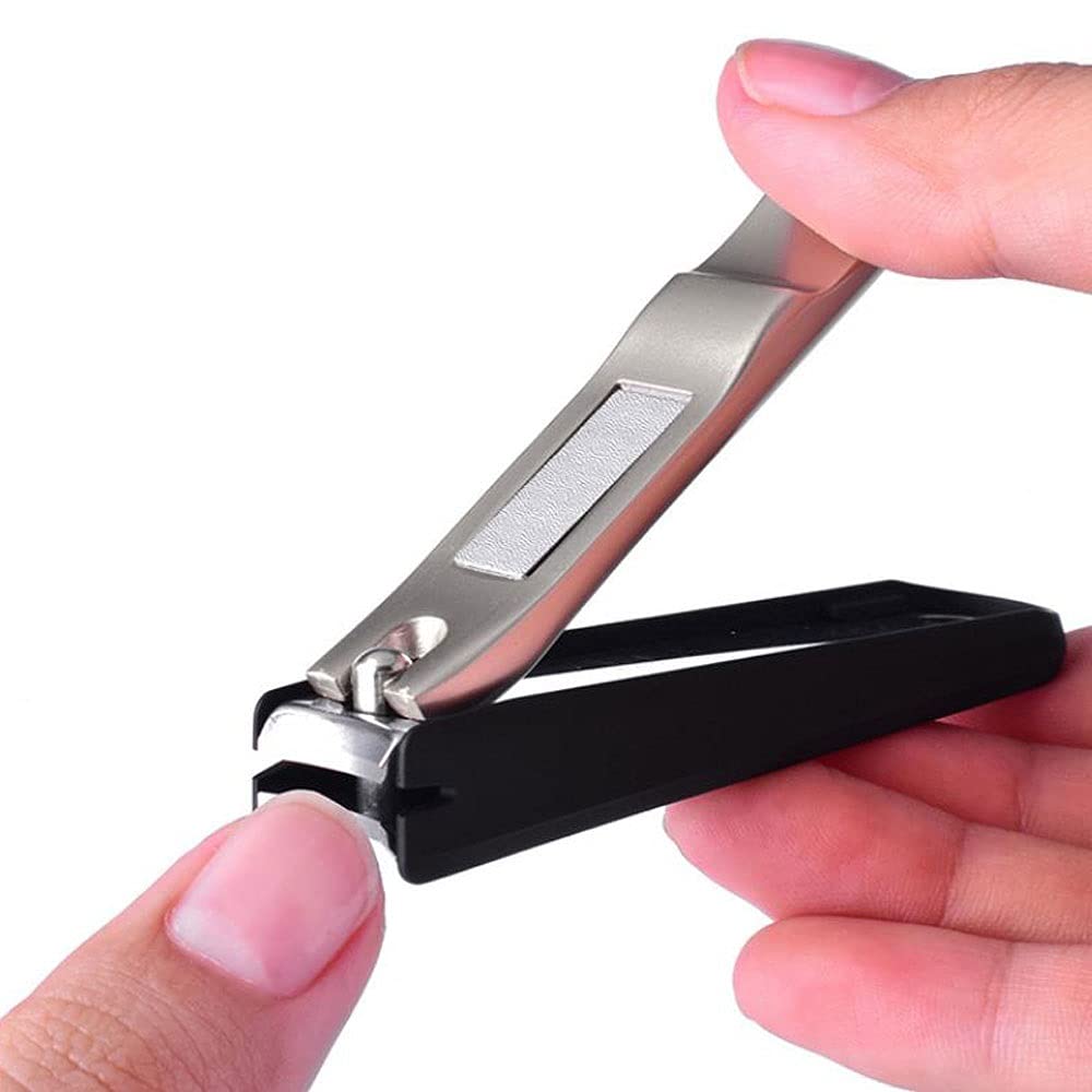 XIANGFAZJD Nagelschere Edelstahl Nagelschneider, Kohlenstoffstahl Fingernagel Zehennagel Cutter Dicke Nagelschneider Rotierende Kopf Maniküre Pediküre Werkzeug (Size : Large)