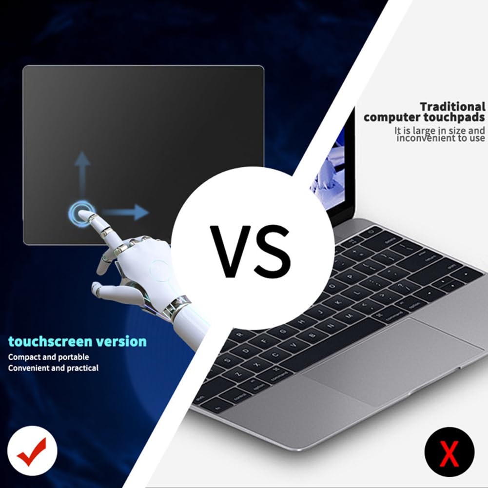 Trackpad Multi-Touch con USB, mouse sottile per computer desktop/laptop/notebook, nero