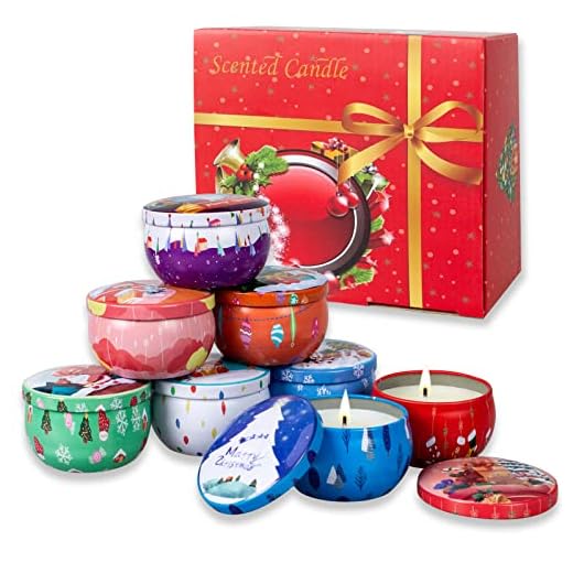 Set di 8 Candele Profumate Natale