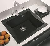Fregadero SYAN sobre encimera HERMES 560x500 mm Fregaderos Sobre Encimera/ 1 seno rectangular, Mueble desde 600 mm, Profunidad 220 mm, -Anti bacterias, colores especiales a consultar.