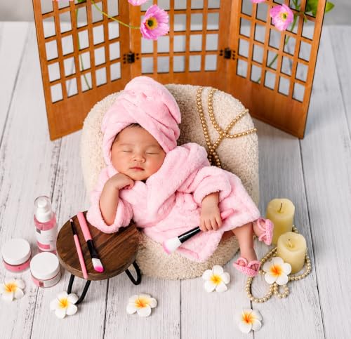 Image of BabyMoon Spa New Born Photography Shoot Props Costume | 3-6 Months | Pink