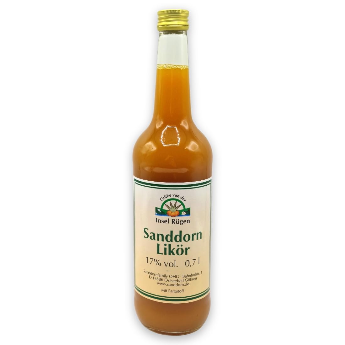 Sanddornlikör, 17%, 0,7 l