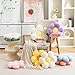 CANGHI Flower Pillow - 3 Pcs Flower Shaped Throw Pillow 15.7'' Cute Daisy Flower Pillow Flower Seating Cushions for Adults Kids Home Bedroom Sofa Chair Couch Decor (White/Lightpink/Pink, 15.74 in)