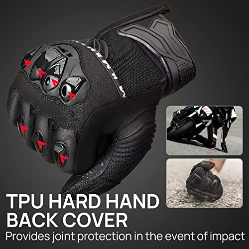 Ilm Motorcycle Gloves For Men And Women Touchscreen Full Finger Motorbike Gloves Riding Off-Road Dirt Bike Gloves Road Racing Motocross Sports Gloves(Medium) #TOP1