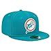 New Era Men's Aqua Miami Dolphins Throwback Main 59FIFTY Fitted Hat