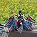 Automatic Umbrella - Automatic Folding Rain Umbrella | Stained Glass Wind Proof Parasol for Rain | UV Protection Shade Fashion Accessories for Women Girls Birthday Beach Vacation Travel Outdoor
