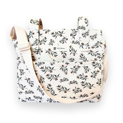 Bolso Carrito Bebé 3 en 1 – Bolsa Paseo, Hospital y Organizador – Algodón Orgánico Premium, Diseño Elegante y Sostenible – Regalo Baby Shower (Natural Beige)