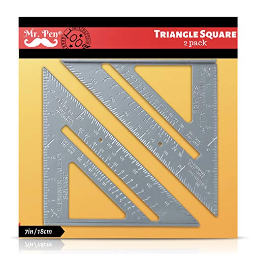 Mr. Pen Metal 7 Inches Rafter Square, Carpenter Square, 2 Pack #TOP4