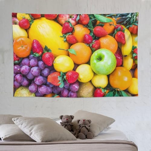 Tenture murale fruits 3D PAZZK grande tapisserie decoration murale maison 150x230