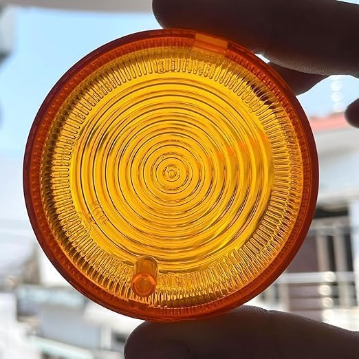NS Halogen Indicator Glass for Royal Enfield Classic Reborn, Hunter 350 & Meteor 350 | Front/Rear Indicator Lens | Orange | 1 Pc-image-20