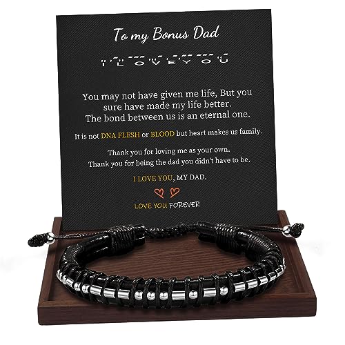 Inspirational Gifts for Men Morse Code Bracelets Mens Bracelets Graduation Gifts for Him Fathers Day Adjustable Leather Bracelet Motivational Birthday Annivesary Jewelry Stocking Stuffers for Men