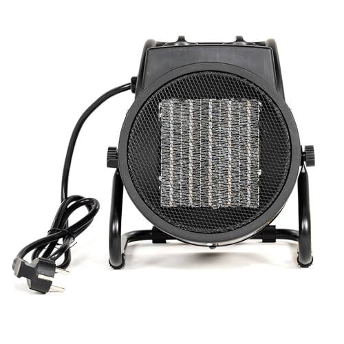 NAC Chauffage Soufflant Electrique 3000W - Radiateur Electrique Mobile avec Thermostat & 3 Niveaux de Chaleur – Chauffage Industriel Céramique pour Garage...