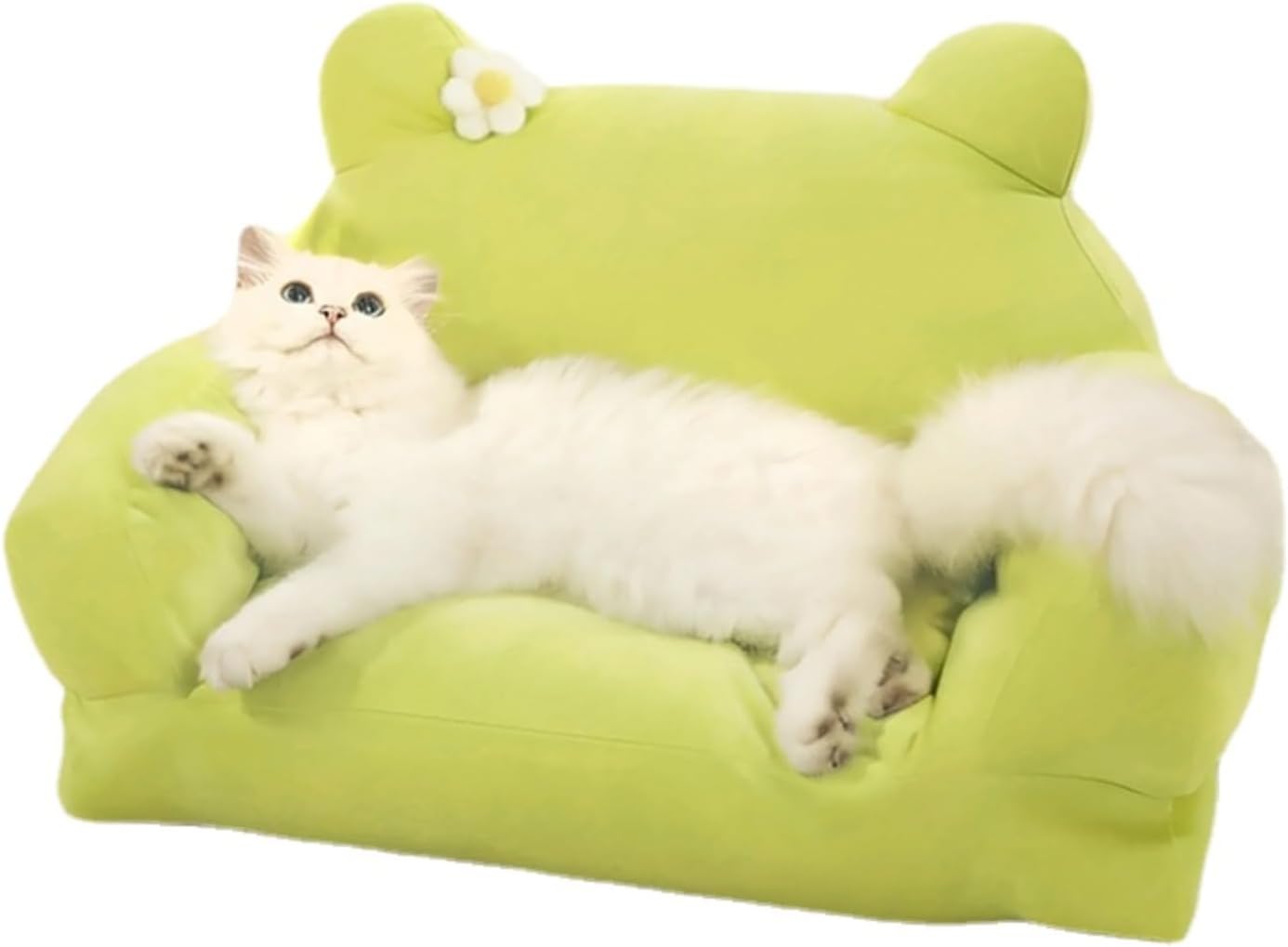Pet Dog Cat Sofa Bed for Cat Chairs Pet Bed Indoor Nest Washable Design Sofa for Cats for Small Dogs Soft (Green)