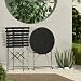 SVITA Bistro-Set 3-teilig Gartenset Garnitur Metall-Möbel Stuhl Tisch Klapp-Möbel Balkon-Set Schwarz