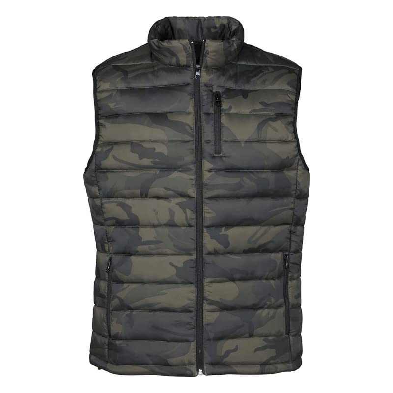 PERCUSSION Gilet Matelasse Camo Trek Bambino