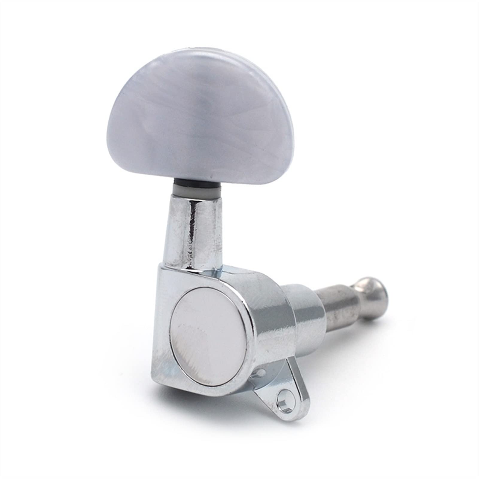 FLFL Gitarren-Mechaniken Weiße Pearl-Gitarren-String-Tuning-Pegs-Tasten-Tuner-Maschinenkopf Für E-Gitarren-Chrom (Color : 3R3L)
