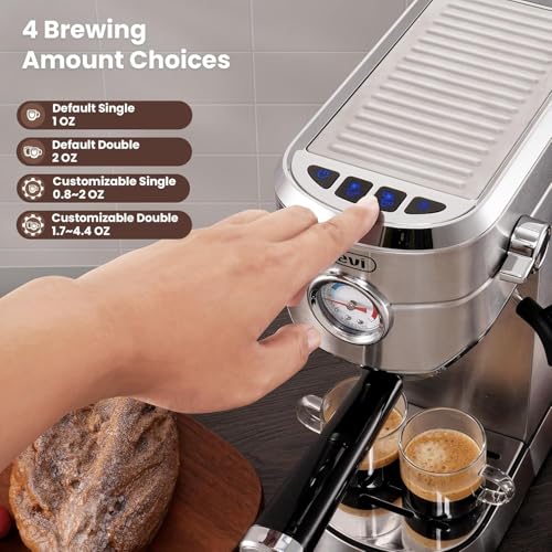 Image of Gevi 20 Bar Compact Commercial Espresso Machine for Home,Latte Coffee Maker